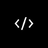 My GitHub avatar: a code symbol